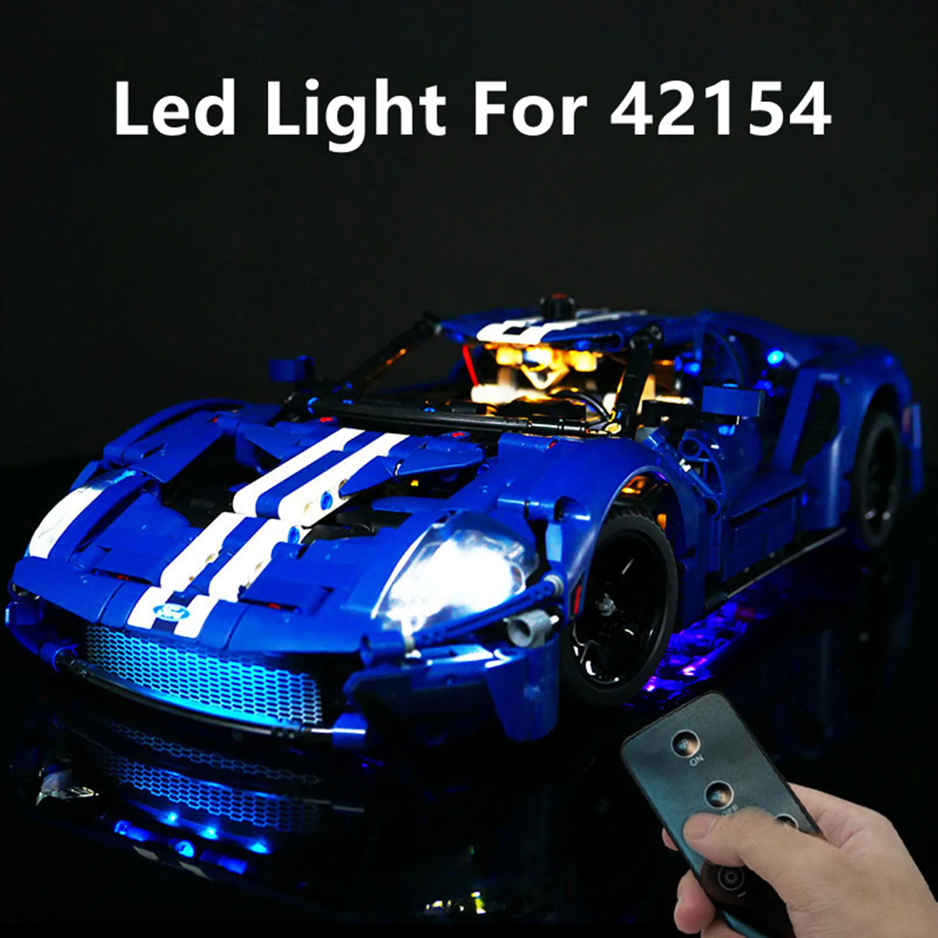 Led Light Komplekts 42154 2022 Ford GT Automašīnu Celtniecības Bloki (tikai Apgaismojuma Nav iekļauti Ķieģeļi)
