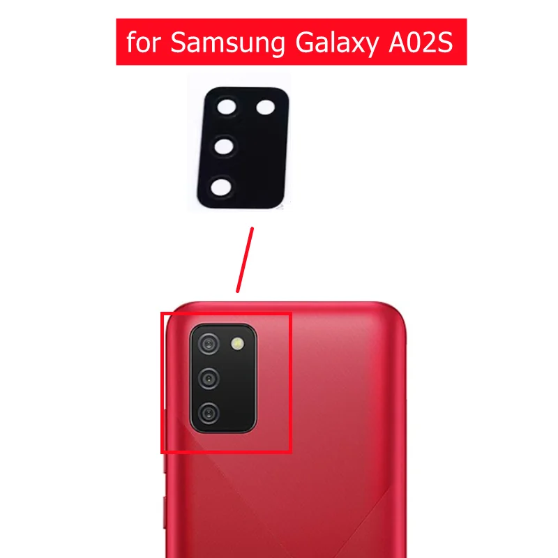 2gab Samsung Galaxy A02S Kameru Stikla Lēcu Atpakaļ Aizmugurējo Kameru Objektīvs ar 3M Līmes Nomaiņa, Remonts, Rezerves Daļas