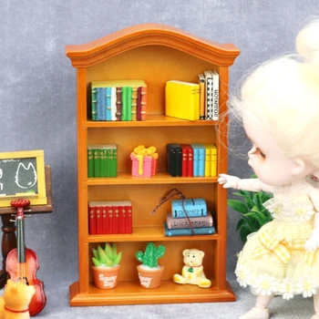 1:12 Leļļu Namiņš Miniatūru Mēbeles Mini Plaukts Displejs Ministru Kabineta Grāmatu Plaukts Modelis Mazulis Izlikties, Dzīvojamā Istaba Rotaļlietas Piederumi