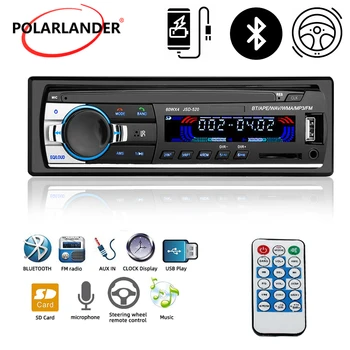 1 DIN 12V FM/SD/USB/AUX Auto Stereo Radio Vairākus EQ MP3 Atskaņotājs JSD 520 Vadītājs Vienība, Bluetooth, MP3 Atskaņotājs Autoradio magnetofona
