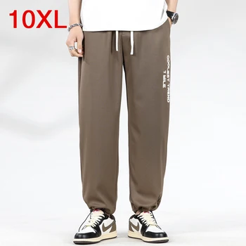10XL Augstas Kvalitātes Vīriešu Modes korejiešu Stilā, Streetwear Baggy Bikses Džinsa Lielgabarīta Aukliņu Stulpiņi Gadījuma Bikses 2023