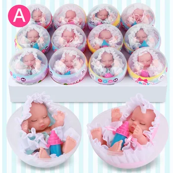 12pcs/daudz Augstas Kvalitātes Smieklīgi imitācijas Līmplēves, baby lelle miega vārda leļļu Kolekciju modelis rotaļlietas meitenēm dzimšanas dienas dāvana