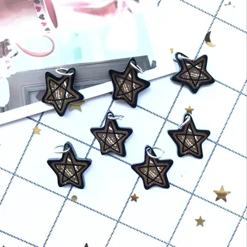 20*18mm 10pcs Kawaii sveķu zvaigznes neckalce Piekariņi par DIY apdare neckalce auskars atslēgu piekariņi Rotaslietu izgatavošana