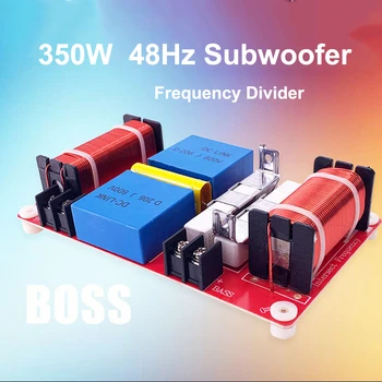 350W Smago Bass Skaļrunis 48Hz Subwoofer Frekvences Dalītāju Mājas Kinozāles Hifi Stereo DIY Auto Audio Crossover Filtrs 4-8Ohm