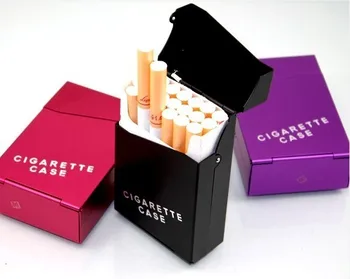Alumīnija sakausējuma cigarešu lietā var likt 20 cigaretes, Alumīnija sakausējumu cigarešu kaste
