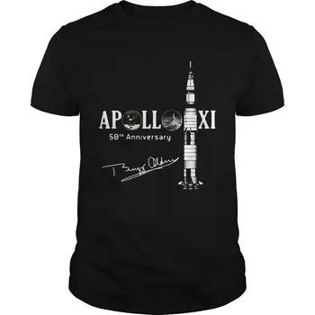 Apollo 11 50. Gadadienu Ar Apollo Astronauts Buzz Aldrīns Paraksts Vīriešu T Krekls Modes O-veida Kakla Homme Izveidot T Krekls