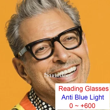 Augstas Kvalitātes Zilā Gaisma Pretbloķēšanas Lasīšanas Brilles Vīrieši Sievietes Retro Mazo Kadru Laukumā Recepšu Brilles Vīriešu Hyperopia +1.5