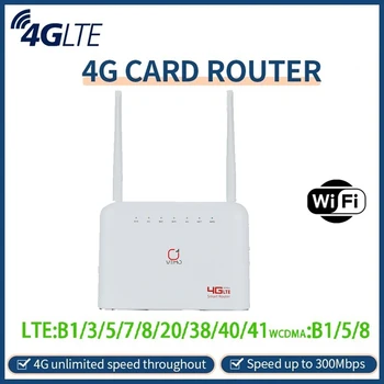 B725 4G CPE Wifi Router 300Mbps Ar 4 LAN Portiem+2 Ārējā Antena ar SIM Kartes Slots, Wifi, Modem 4G Bezvadu Maršrutētāju