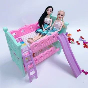 Barbie Lelle Piederumi simulācijas princese divguļamā gulta, Apdare, mēbeles, Rotaļlietas BJD Lelles Bērnu rotaļu māja
