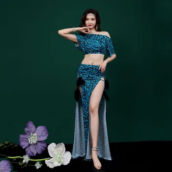 Bellydance Gara Kleita Uzstādīt Sexy Kostīms Prakses Modes Apģērbu Darbības Kleita Skatuves Deju Tērpu Austrumu Deju 2023