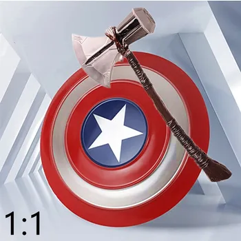 Captain America 1:1 Izmērs Vairogs Rindā Avengers Thor Āmurs, Cirvis Raksturs Aksesuārus Supervaroņu Fantasy Ieroci Modelis