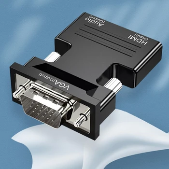 HDMI-saderīgam uz VGA Adapteris Datoru Set-top Box Pārveidotājs Klēpjdatoru, Monitoru, Projektoru Savienotājs HDTV Adapteris K1KF