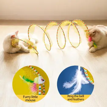 Izturīga S-veida Pet Kaķēns Kaķis Tuneļa Spalvu Rotaļlietas Pet Tuneļa Pievilcīgu Izmantot