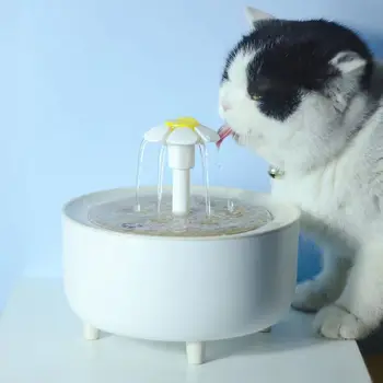 Kaķis Ūdens Padeves Pp Materiāla, 20cm Diametrs, 2L Tilpums Grunts Veida Dizaina silikagela neslīdoša Ziedi Un Jaucējkrāns, Dizains