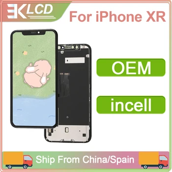 LCD Displejs Priekš iPhone XR Pantalla 3D skārienekrāna Digitizer Asamblejas Nav Miris Vietas, Rezerves Daļas Atbalstu Remonts Taisnība Signāls