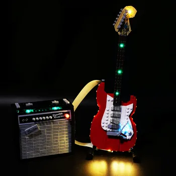 LED Light Komplekts 21329 Idejas Fender Ģitāra, Celtniecības Bloki (NAV iekļautas Modelis Ķieģeļu)