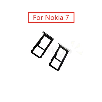 Nokia 7 Kartes ligzda Turētājs SIM Kartes Micro SD Kartes Slotu Adapteri, Nomaiņa, Remonts, Rezerves Daļas