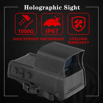 ohhunt Optika Hologrāfiskā aktuāli Medības Red Dot darbības Joma Tīkliņš, ar Stiprinājumiem, 20mm