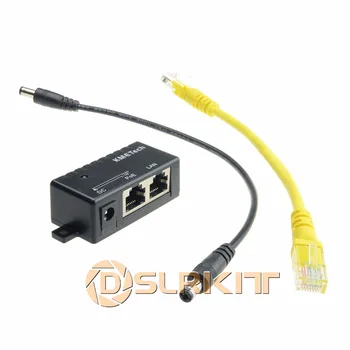 Pasīvās Power Over Ethernet PoE Splitter UZSTĀDĪT Moduļa Sienas Stiprinājums (4,5+/7,8-)