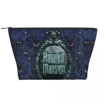 Pasūtījuma Haunted Mansion Logo Tualetes Piederumu Soma Halloween Nevaibstieties Spokiem Kosmētikas Aplauzums Organizators Dāma Skaistumu Uzglabāšanas Dopp Komplekts Kastē