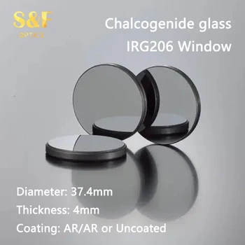 Pielāgota D37.4x4 Nekrītots vai AR/AR Pārklājums Chalcogenide Stikla IRG206 Optiskā Logā