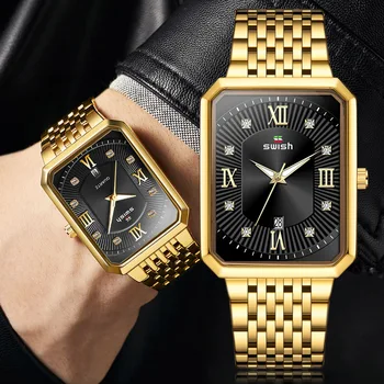 PĒRT Zelta Black Vīriešu rokas Pulksteņi Top Zīmola Luksusa Modes Kvarca rokas pulksteņi Ūdensizturīgs Militārās Sporta reloj de hombre
