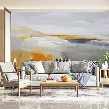 Roku apgleznoti eļļas glezna 3D dzīvojamā istaba guļamistaba pasūtījuma pašlīmējošas tapetes, sienas