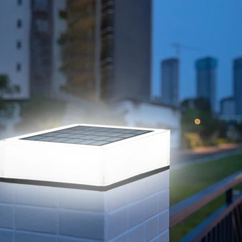 Saules Pīlārs Gaismas LED Ūdensizturīgs Terase Lampas Āra Pagalmu, Dārzu Dekorēšana Saules Enerģijas Sētas Pīlārs Lampas