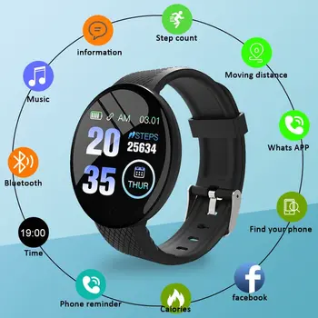 SH002 Smartwatch Apļveida Krāsu Ekrāns Ar Vairākiem Sporta Veidiem Zvanu Informāciju Atgādinājums fotografēšanas Mūzikas Smart Aproce