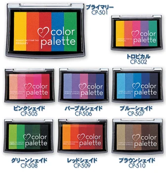 Tsukineko Krāsu Paleti, 5 Tintes Spilventiņu Pigmenta Tinte Zīmogu Spilventiņu Krāsains Japāna