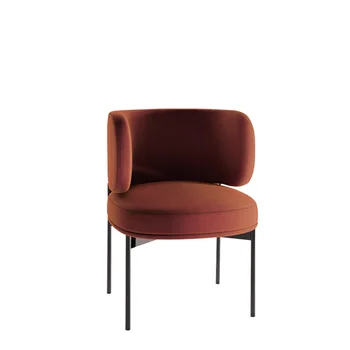 Unikālo Kārta Ēdamistabas Krēsli Melnā Metāla Kājas Mūsdienu Mīkstās Ēdamistabas Krēsls Grims Bezmaksas Piegāde Cadeira Postmodernisma Mēbeles